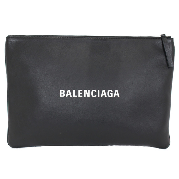 Balenciaga Clutch Calfskin Clip Bag Shoulder Black Bag - Picture 1 of 9